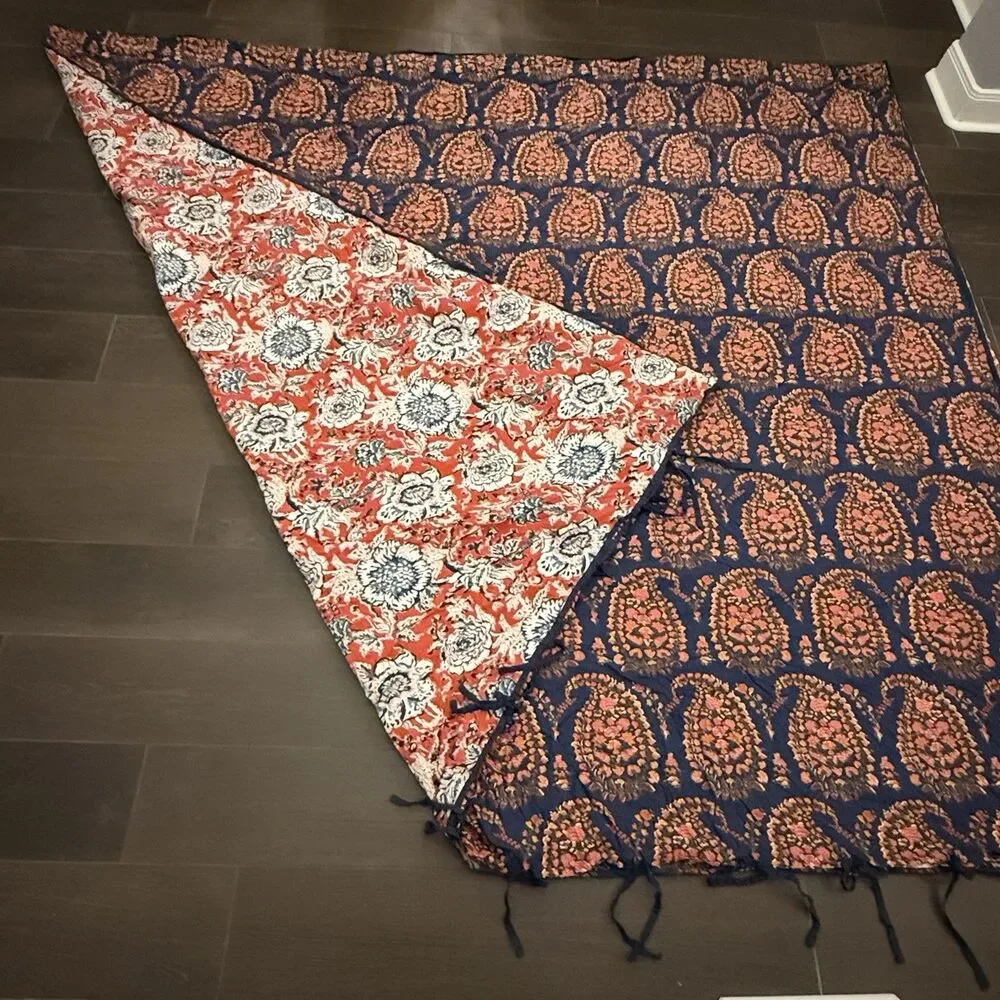 KING duvet cover Lauren Ralph Lauren Home Tessa Floral Red Blue Preppy Americana